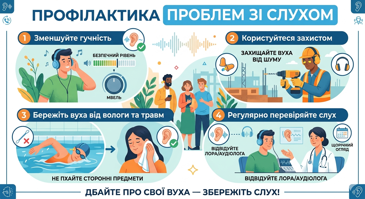 ЛОР Таїрово: профілактика проблем зі слухом