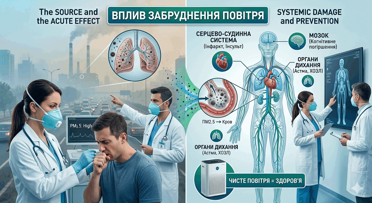Вплив забруднення повітря на ЛОР-органи: як захистити дихання та слух в умовах міста?